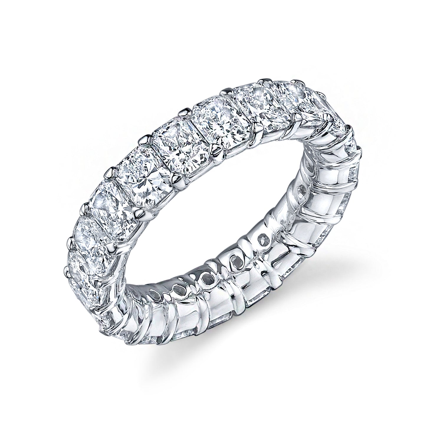 20-Stone Radiant Cut Diamond Eternity Ring