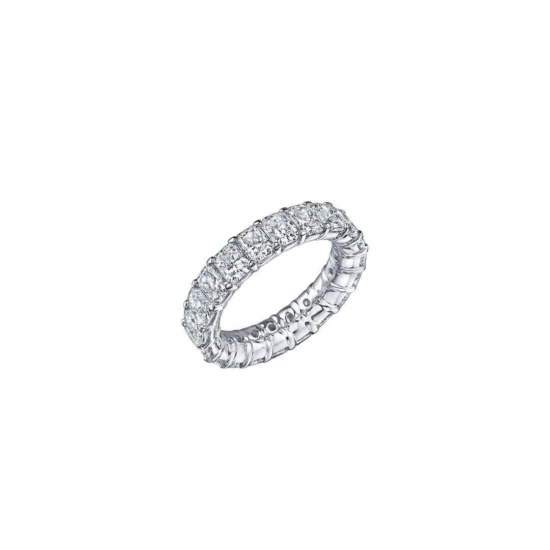 20-Stone Radiant Cut Diamond Eternity Ring