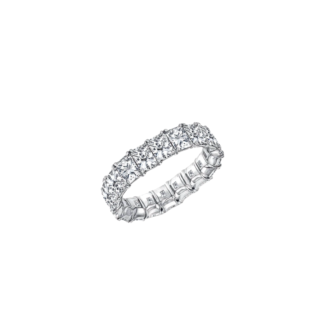 17-Stone Radiant Cut Diamond Eternity Ring