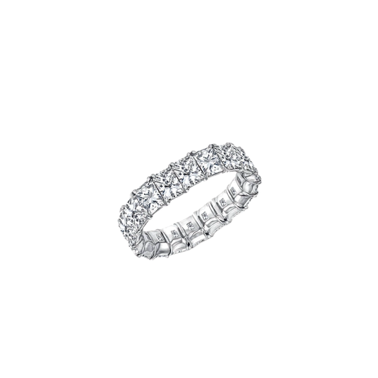 17-Stone Radiant Cut Diamond Eternity Ring