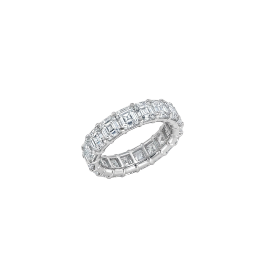 19-Stone Asscher Cut Diamond Eternity Ring