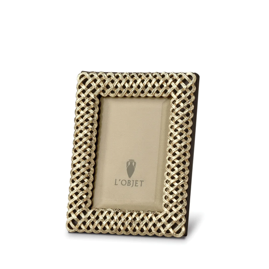 Gold Plated Braid Frame 2x3"