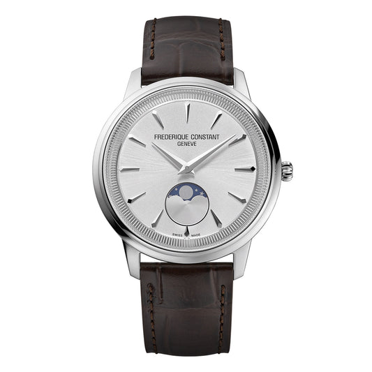 FREDERIQUE CONSTANT STNLS 37MM MONETA MOONPHASE QUARTZ WATCH...