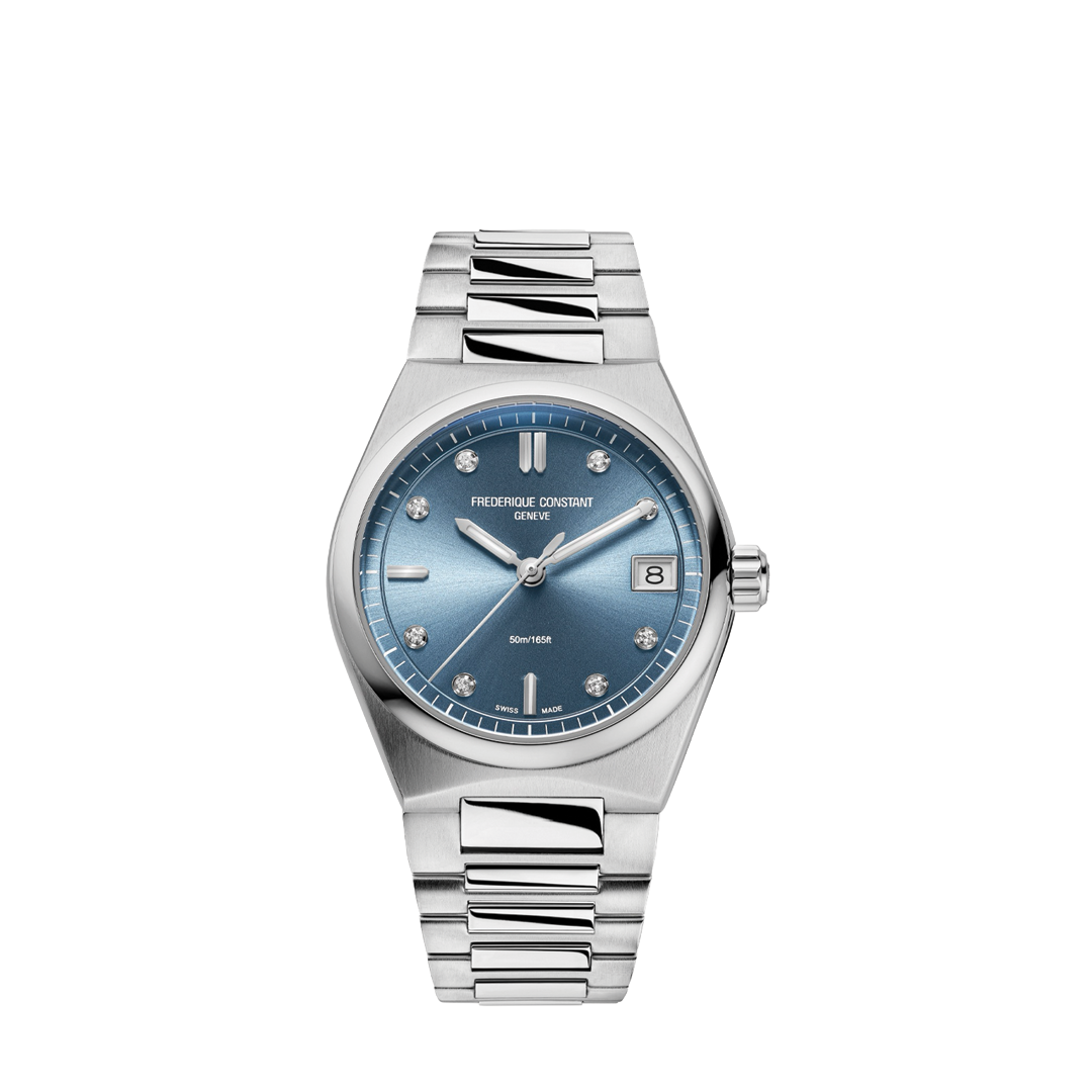 31mm Ladies Highlife Watch with Blue Dial and Diamond Markers