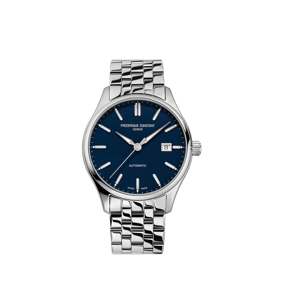 40mm Classics Watch with Navy Blue Dial
