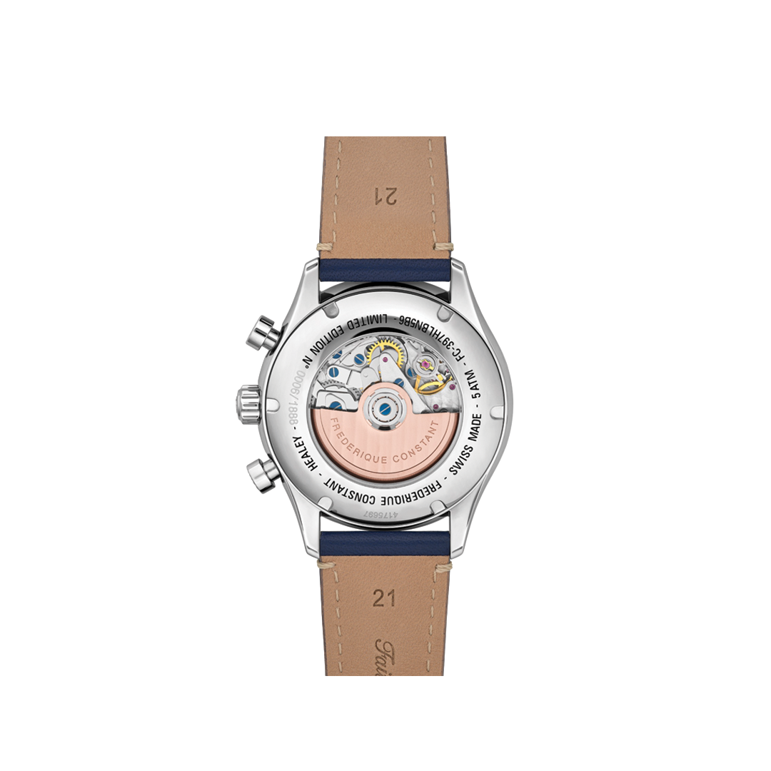 42mm Limited Edition Vintage Rally Healey Watch with Blue Dial
