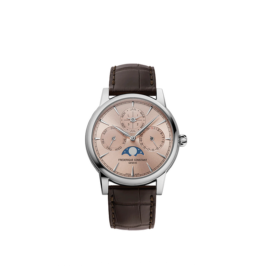 40mm Classic Perpetual Calendar Watch with Salmon Dial