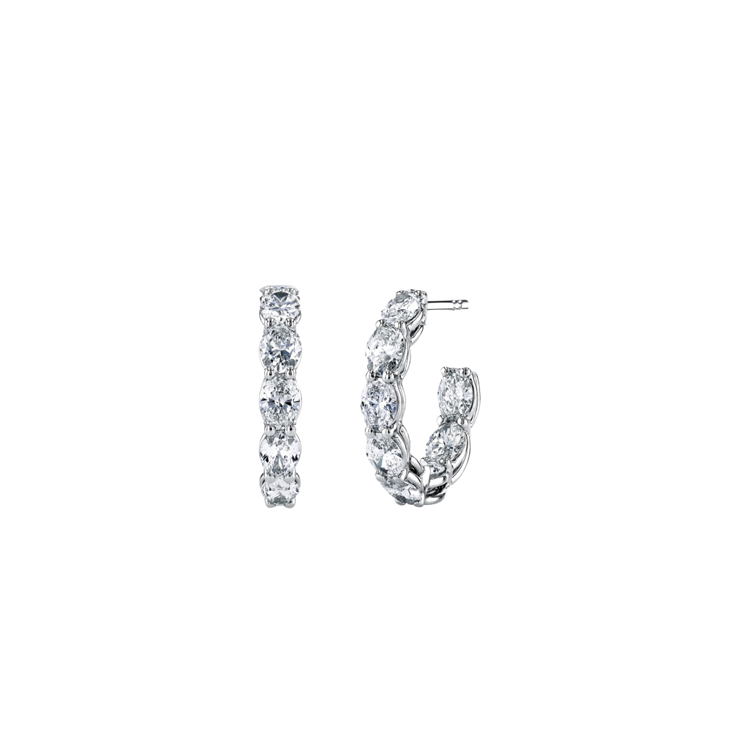 3/4" Diamond In/Out Hoop Earrings