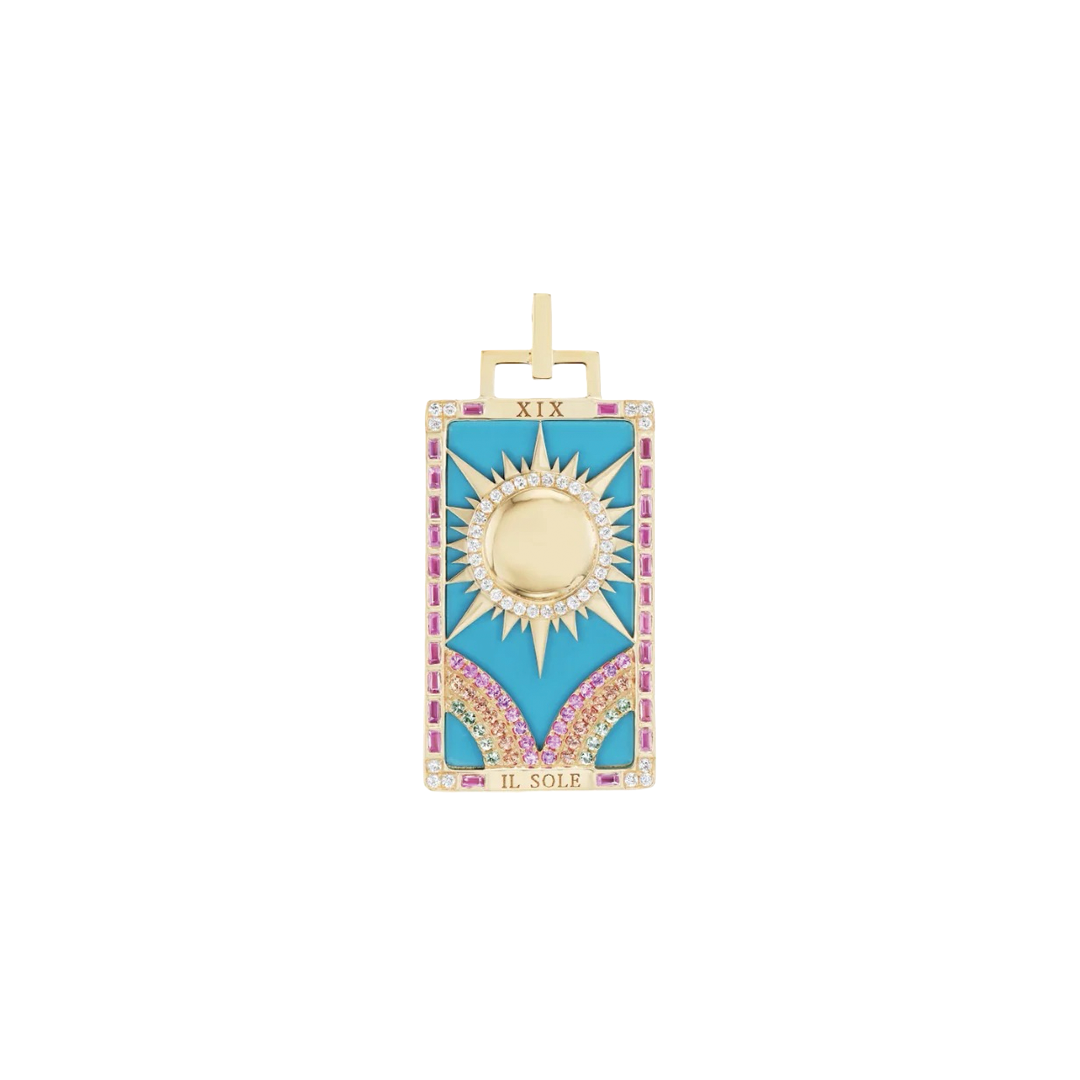 Il Sole Piccola Tarot Card Charm
