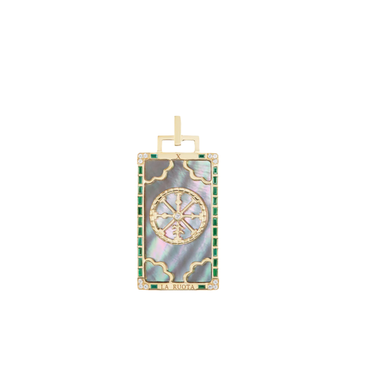 La Ruota Piccola Tarot Card Charm