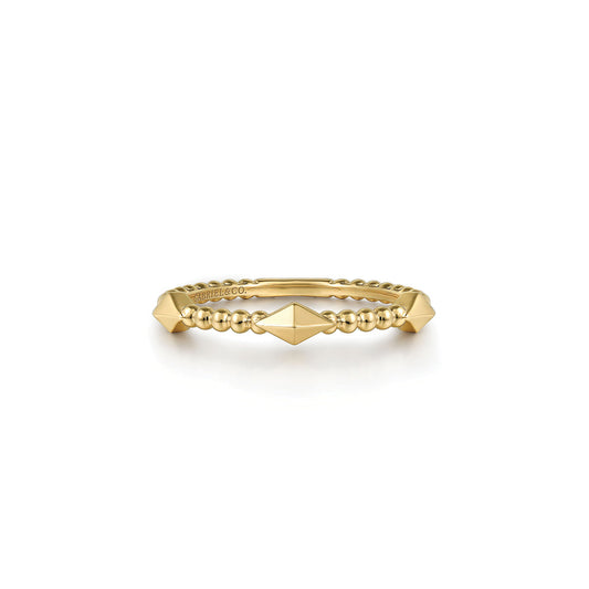 Pyramid Beaded Stackable Ring