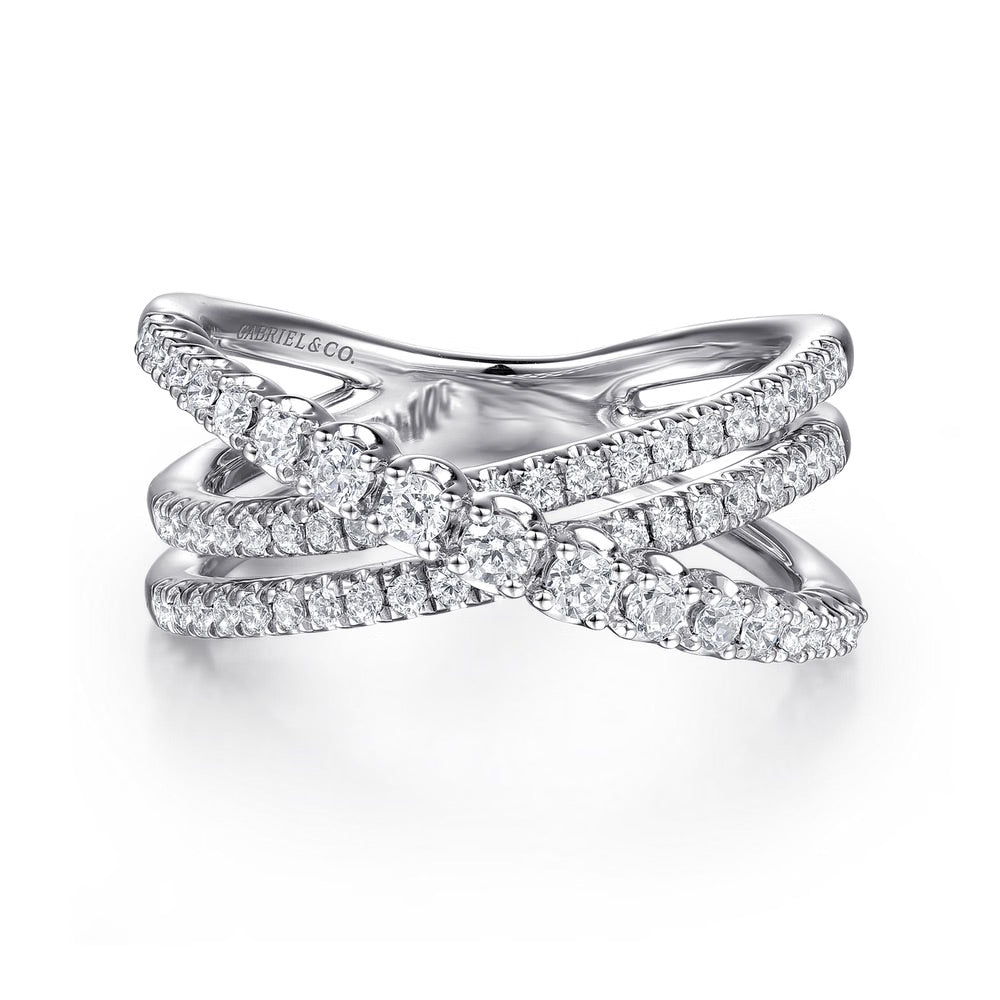 Criss Cross Diamond Ring
