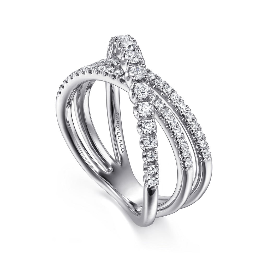 Criss Cross Diamond Ring