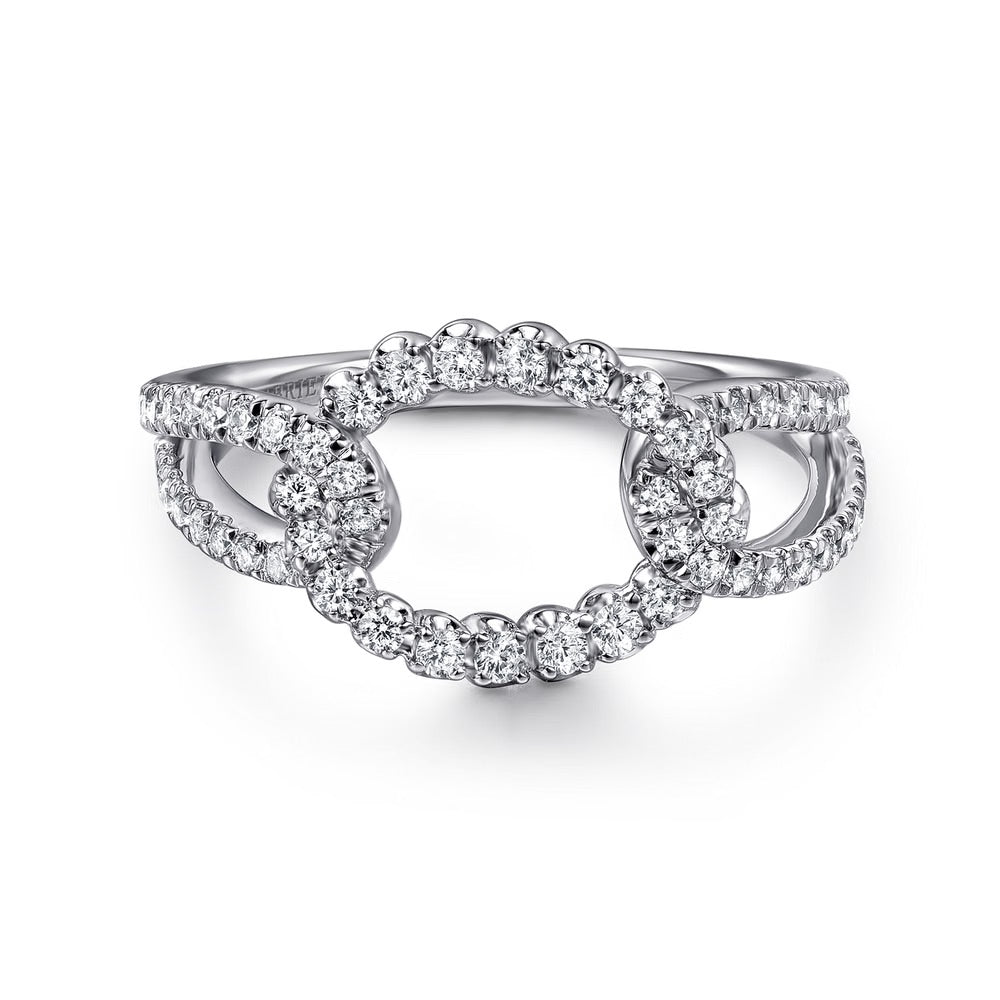Interlocking Link Diamond Ring