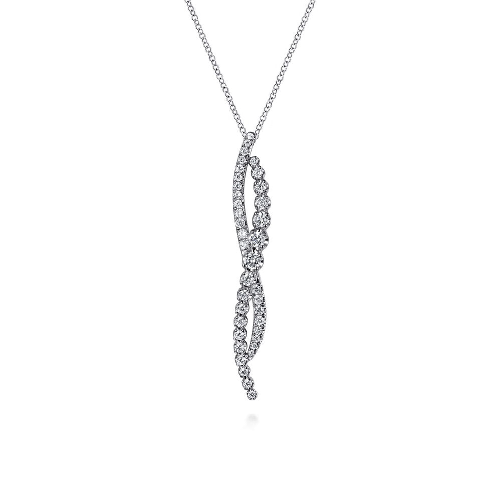 Diamond Twist Pendant Necklace