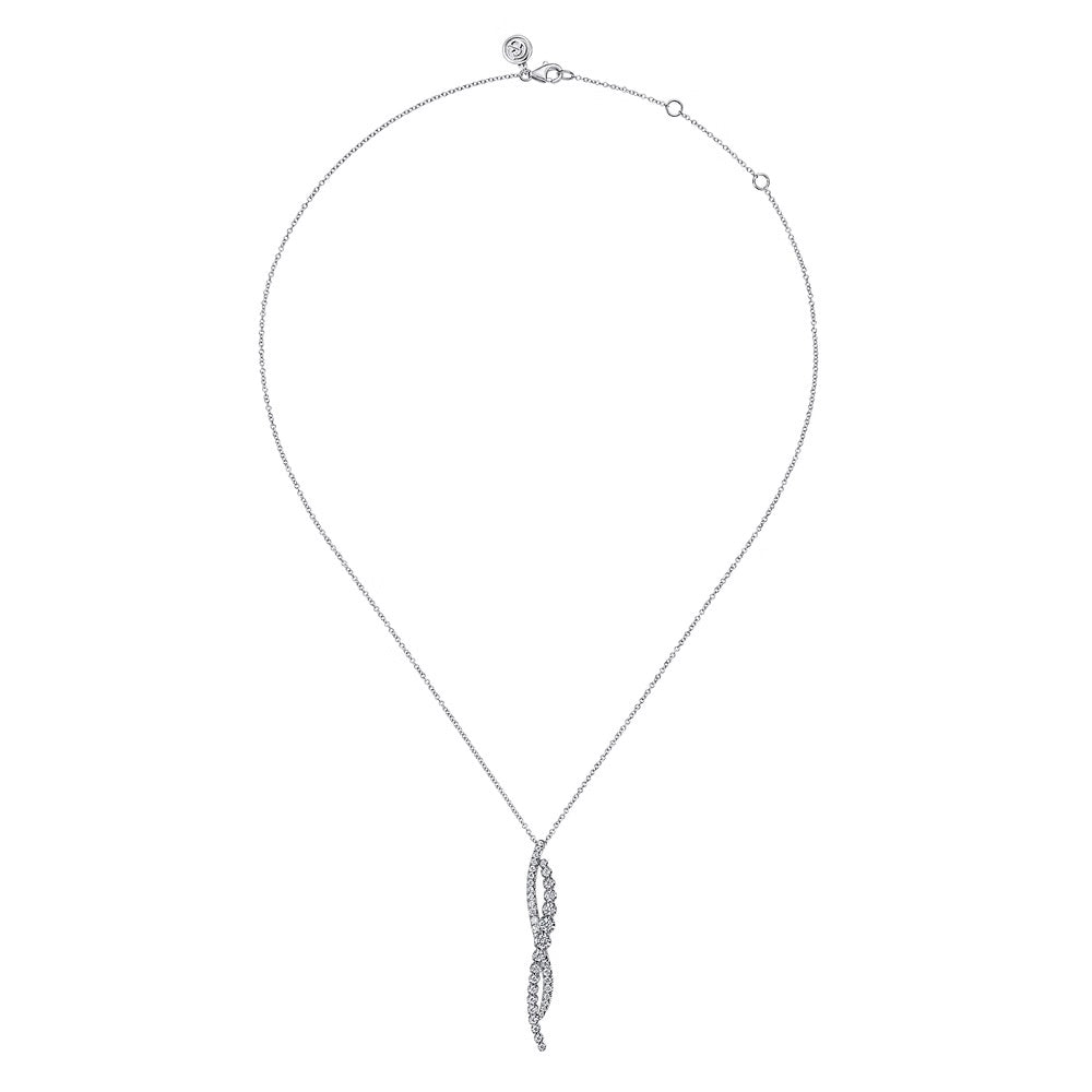 Diamond Twist Pendant Necklace