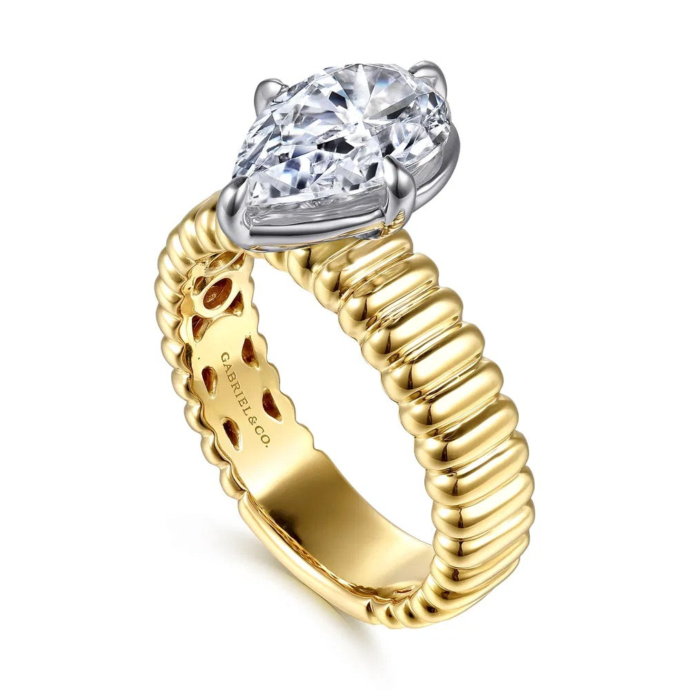 Empress Pear Solitaire Engagement Ring Setting