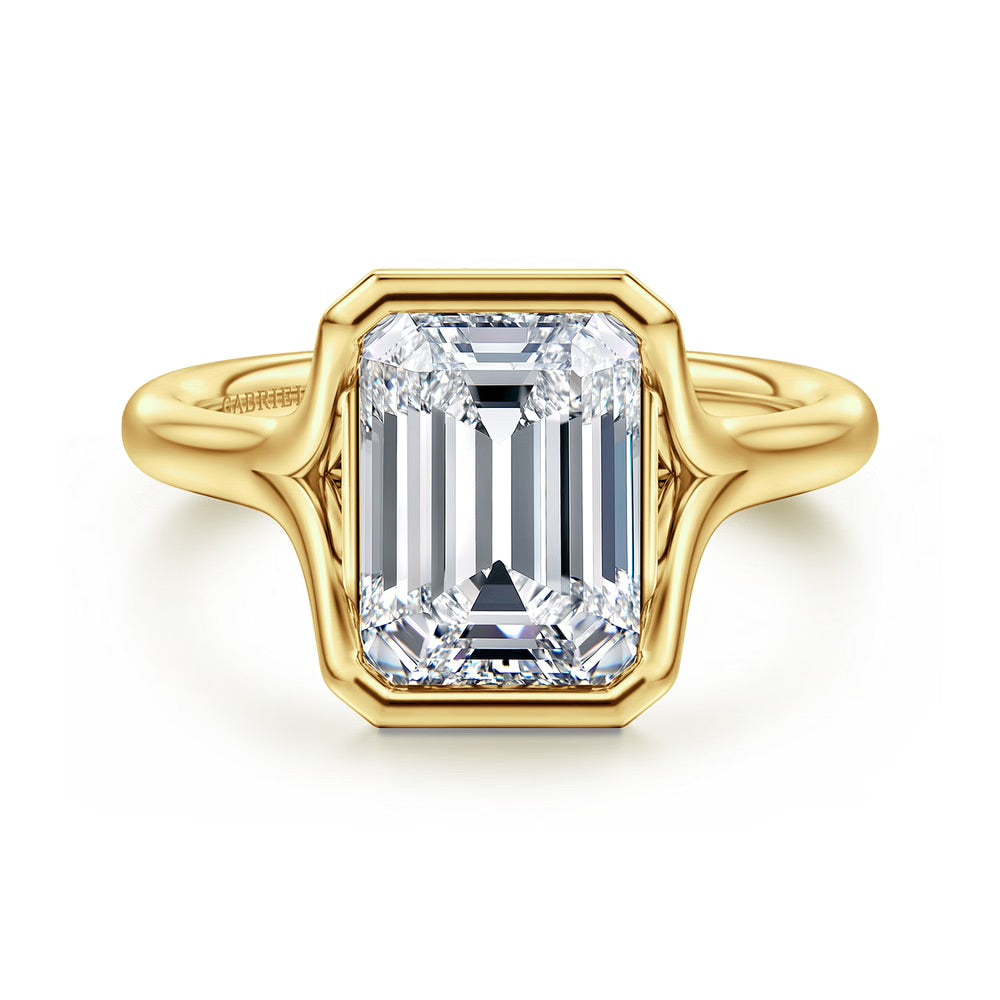 Agnes Solitaire Engagement Ring Setting in Yellow Gold