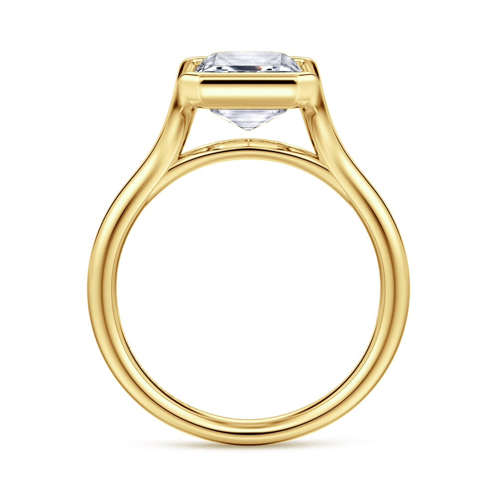 Agnes Solitaire Engagement Ring Setting in Yellow Gold