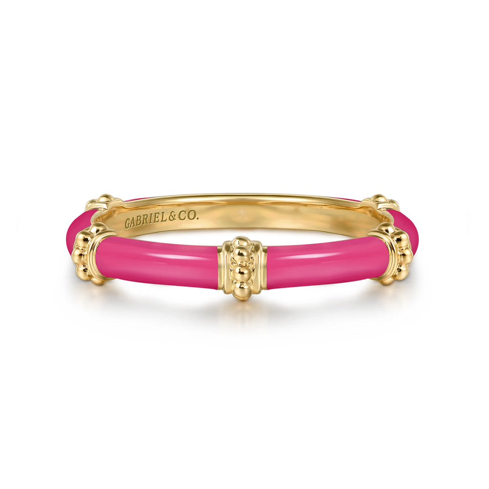 Pink and Gold Stackable Ring