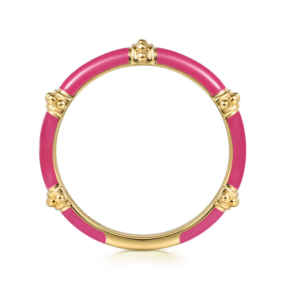 Pink and Gold Stackable Ring