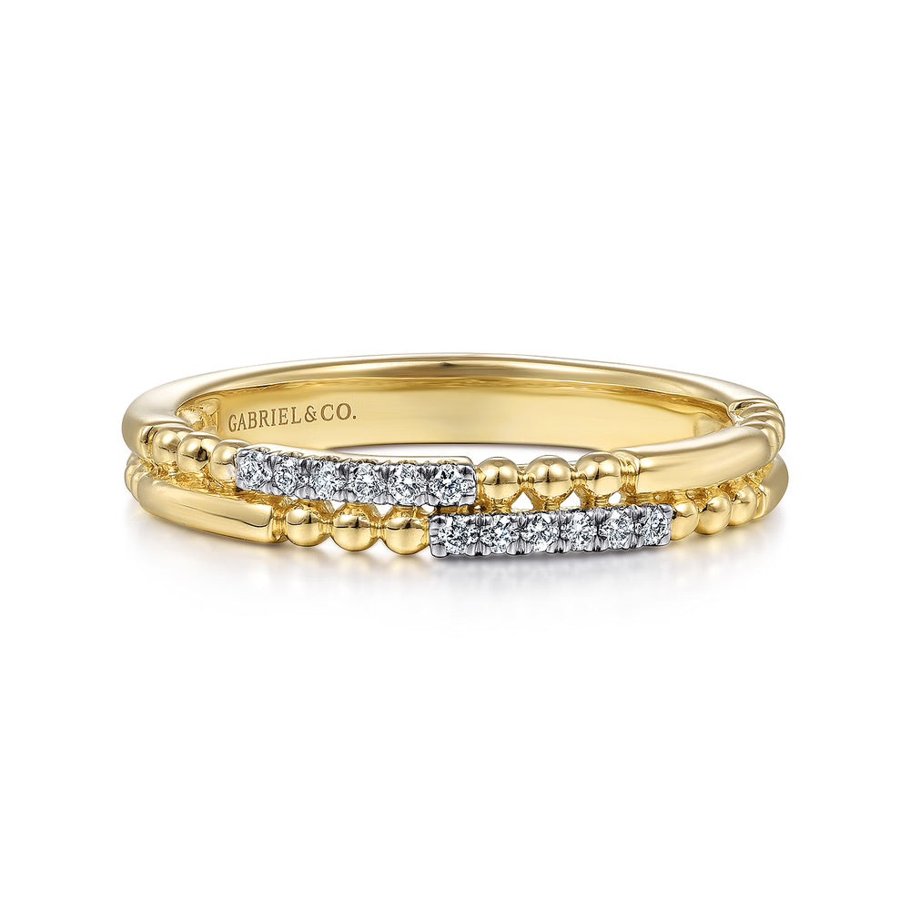 2-Row Diamond Stackable Ring