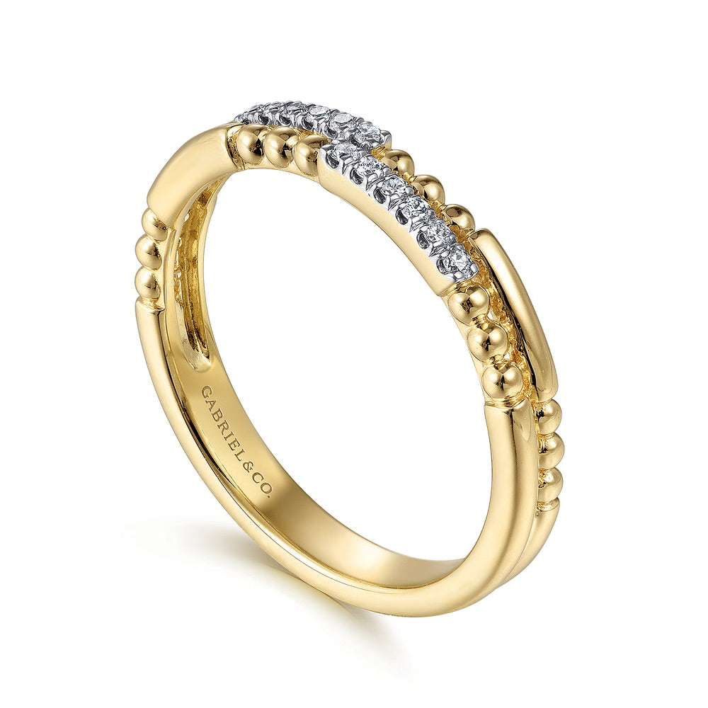 2-Row Diamond Stackable Ring