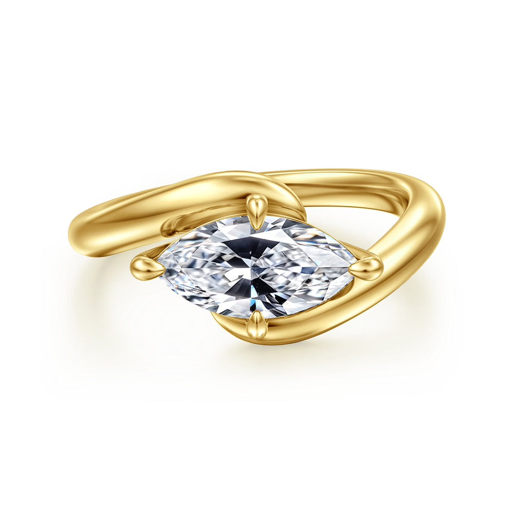 Freye Bypass Solitaire Engagement Ring Setting