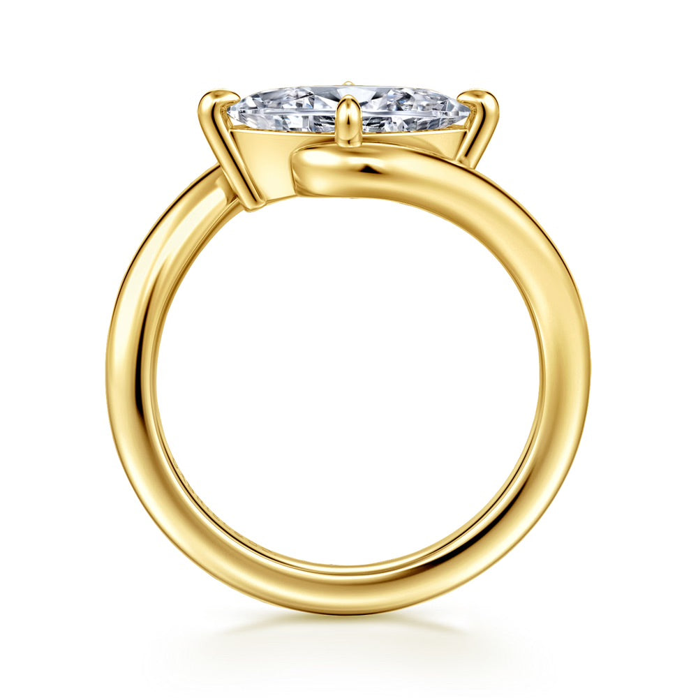 Freye Bypass Solitaire Engagement Ring Setting