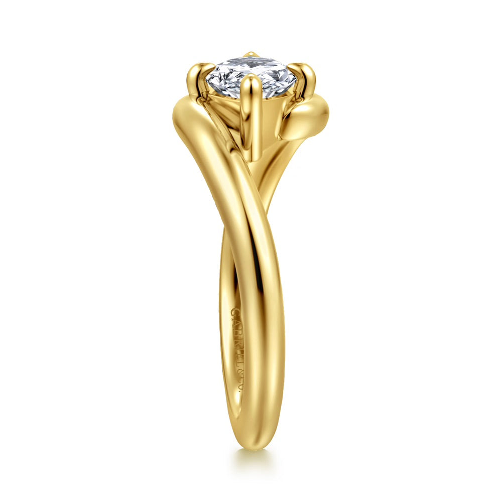 Freye Bypass Solitaire Engagement Ring Setting