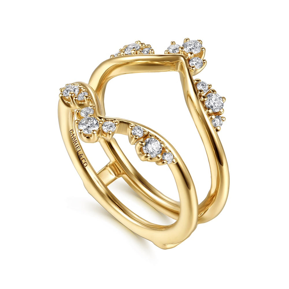 Janidi V-Shape Ring Enhancer with Diamonds