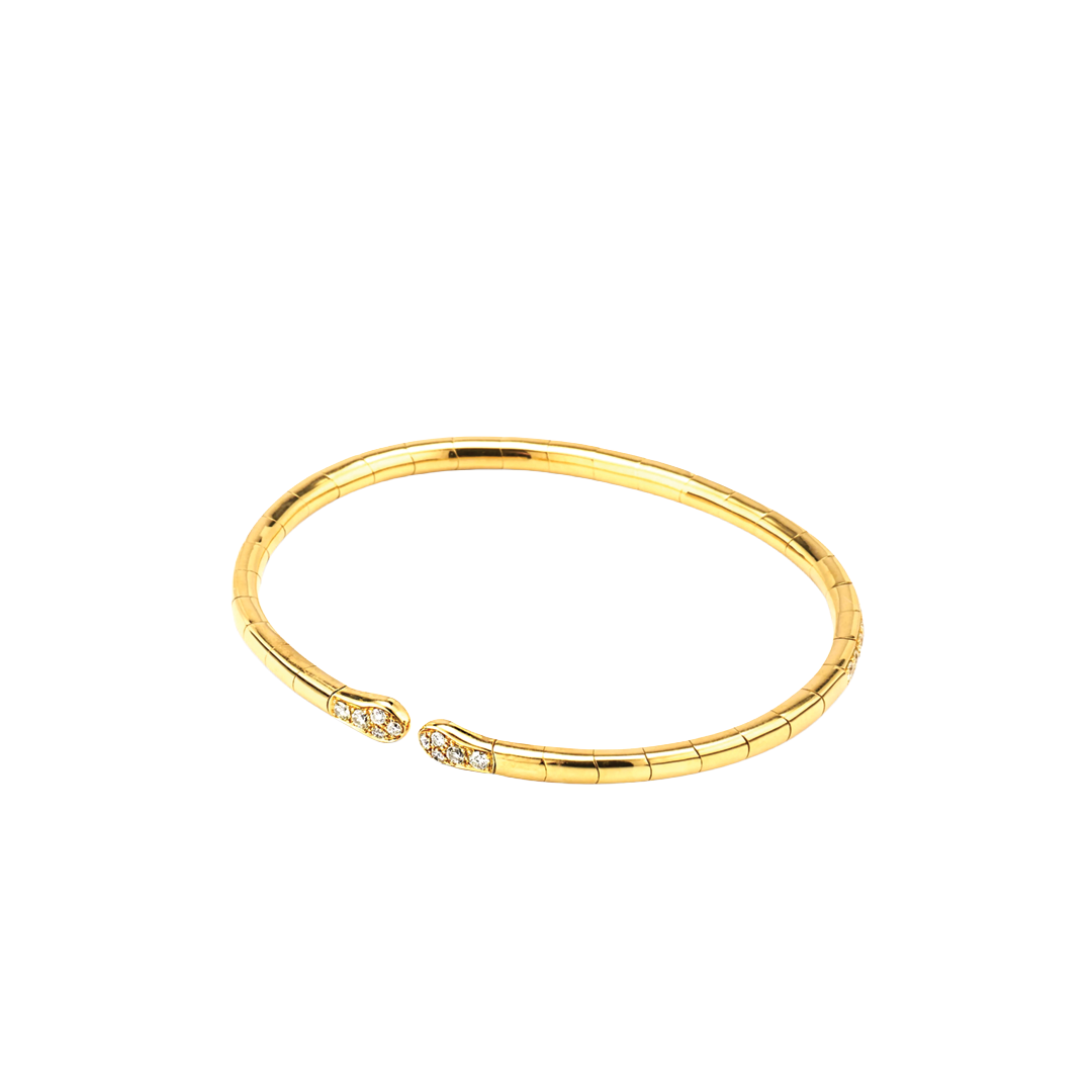 Flexible Cuff Bracelet with Diamonds