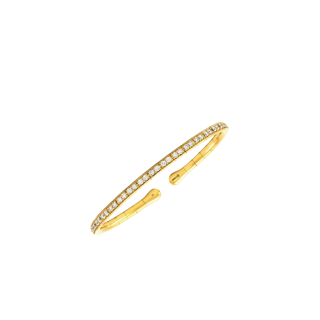 Flexible Cuff Bracelet with Diamonds