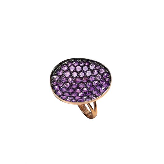 Organic Circle Ring with Pink Sapphires