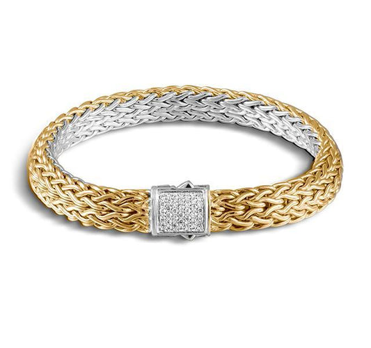 Icon 7.5mm Reversible Chain Bracelet with Diamond Clasp