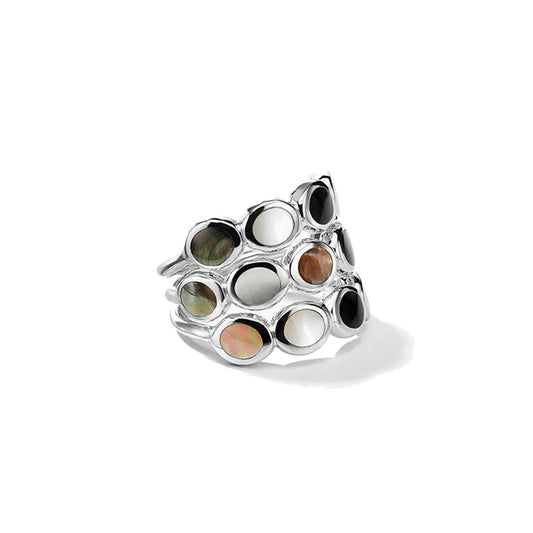 Rock Candy 3-Row Band Tiny Oval Ring in Sabbia