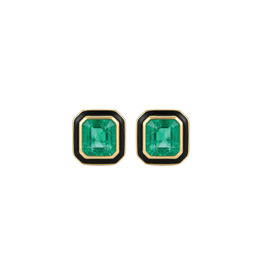 G-On Octagonal Emerald Earrings