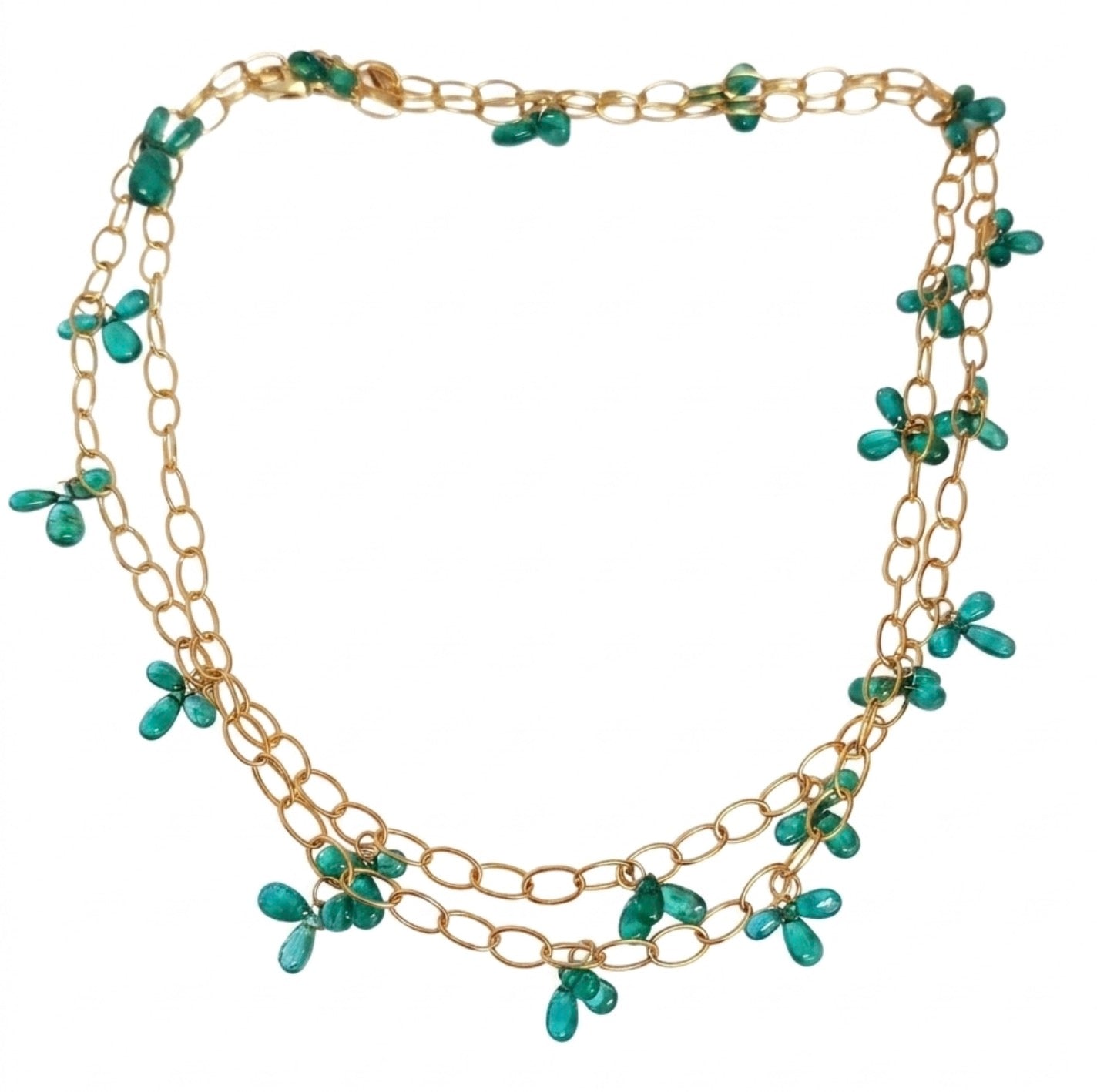 G-One Raindrop Emerald Necklace