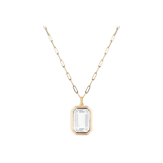 Manhattan Moon Quartz Necklace