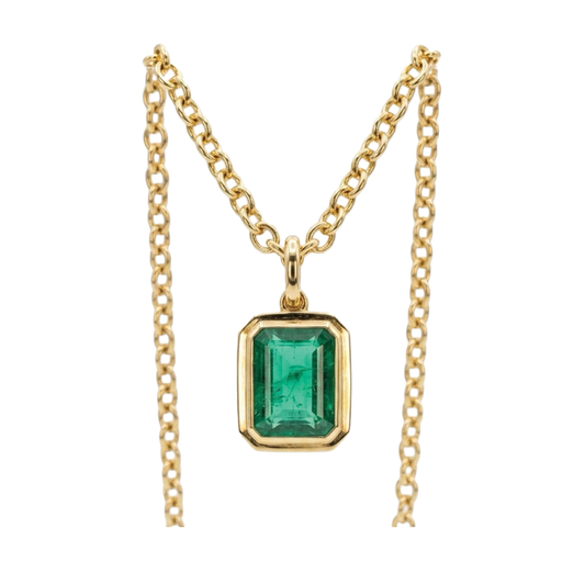 G-One Emerald Pendant Necklace