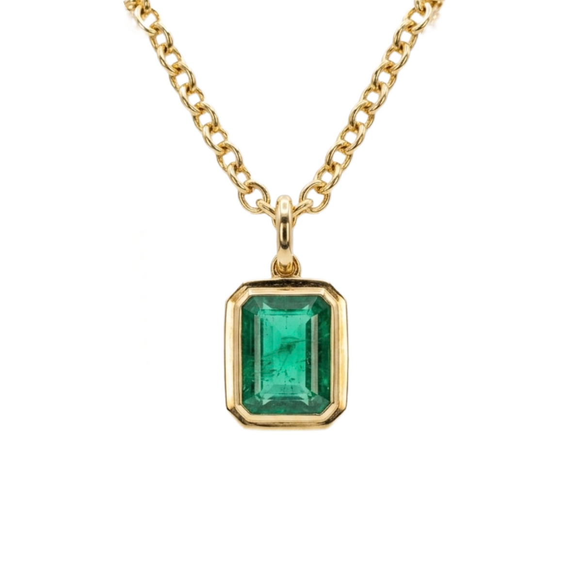 G-One Emerald Pendant Necklace