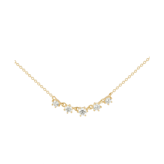 Mini Penelope Necklace with Round Diamonds