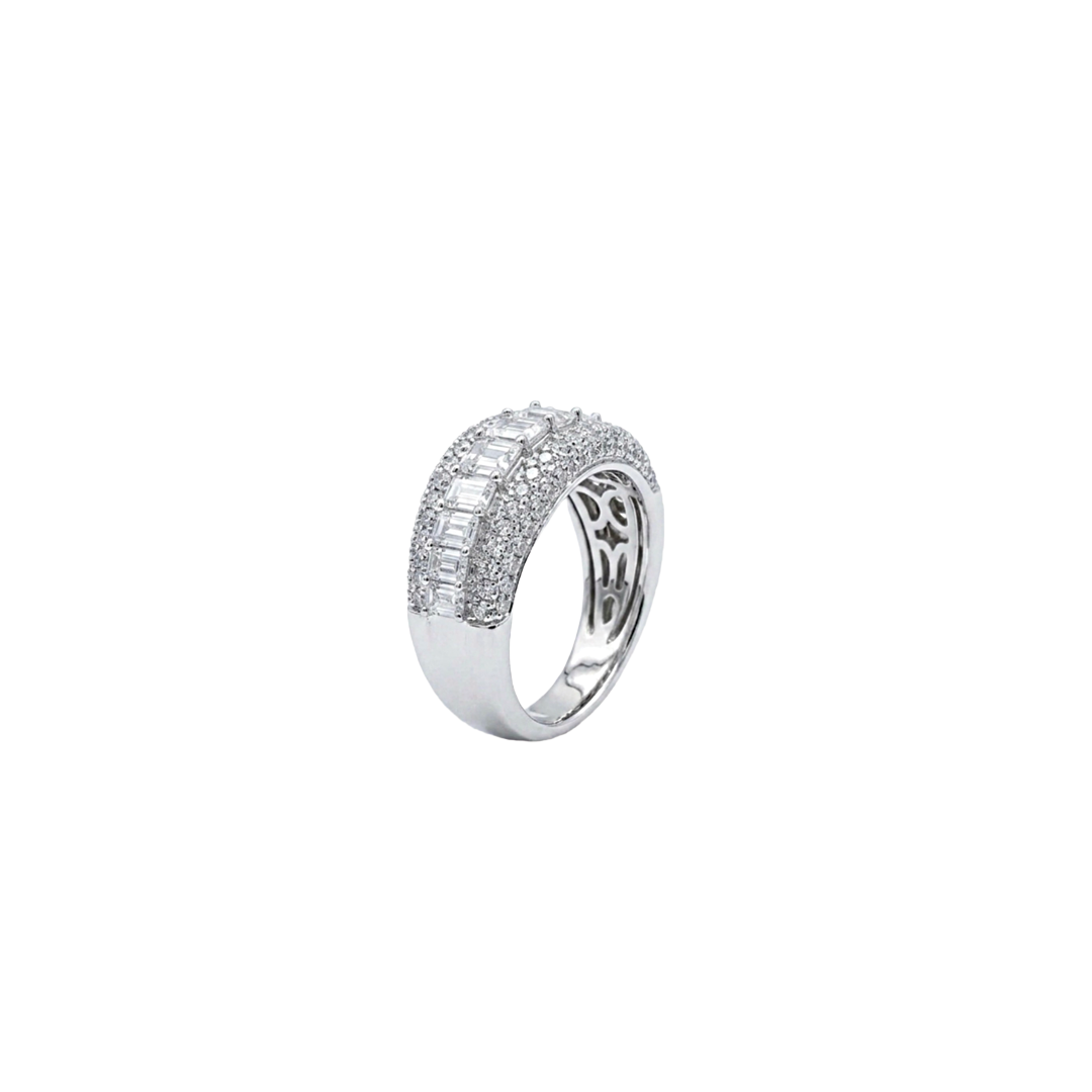 119-Stone Multi-Row Diamond Ring