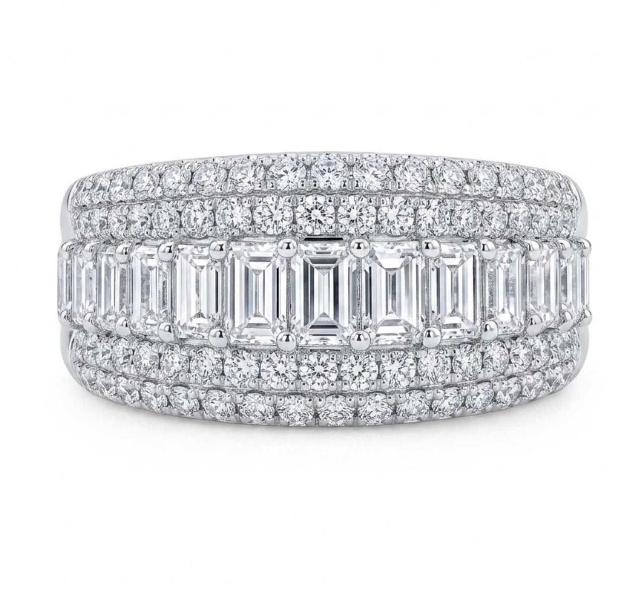 119-Stone Multi-Row Diamond Ring