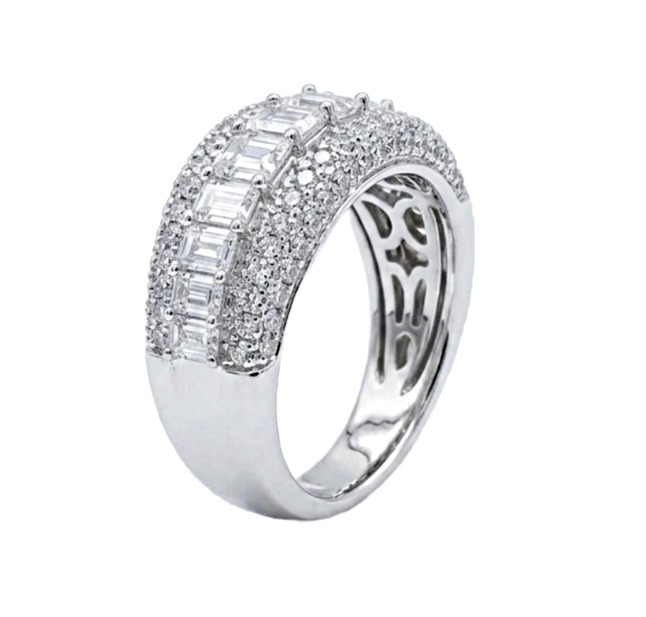 119-Stone Multi-Row Diamond Ring