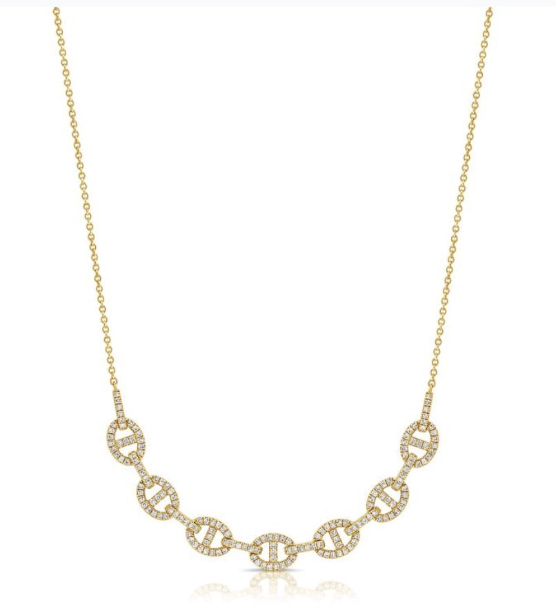 Diamond Mariner Link Necklace