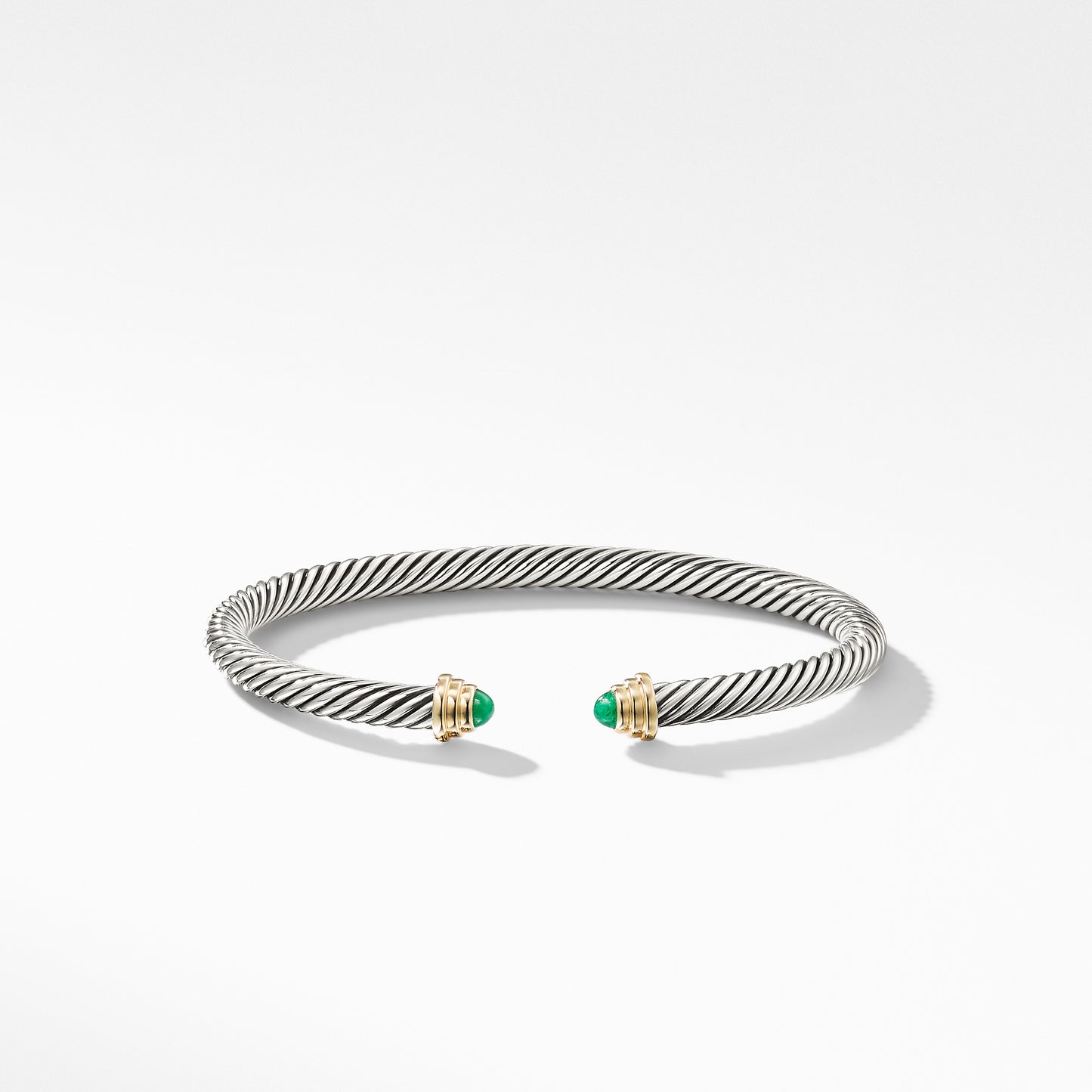 Cable Kids® Birthstone Bracelet with Emerald and 14K Gold, 4mm