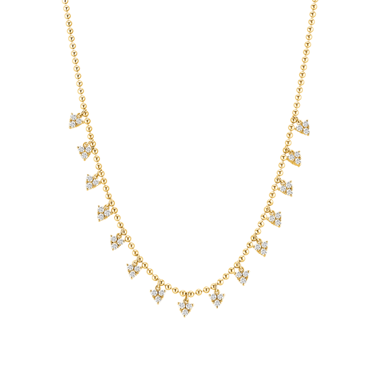 Dangling Diamond Triangle Necklace