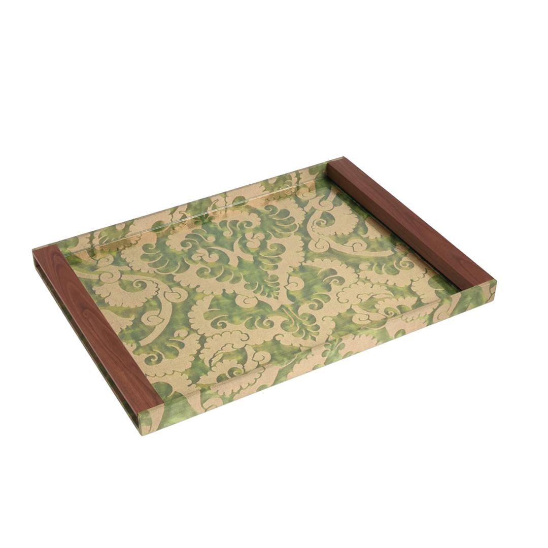 L'Objet Deep Jade Rectangular Tray