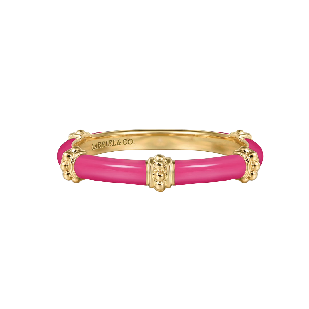 Pink and Gold Stackable Ring